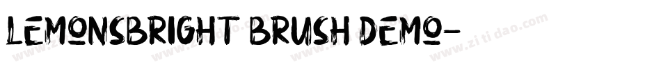 Lemonsbright brush demo字体转换